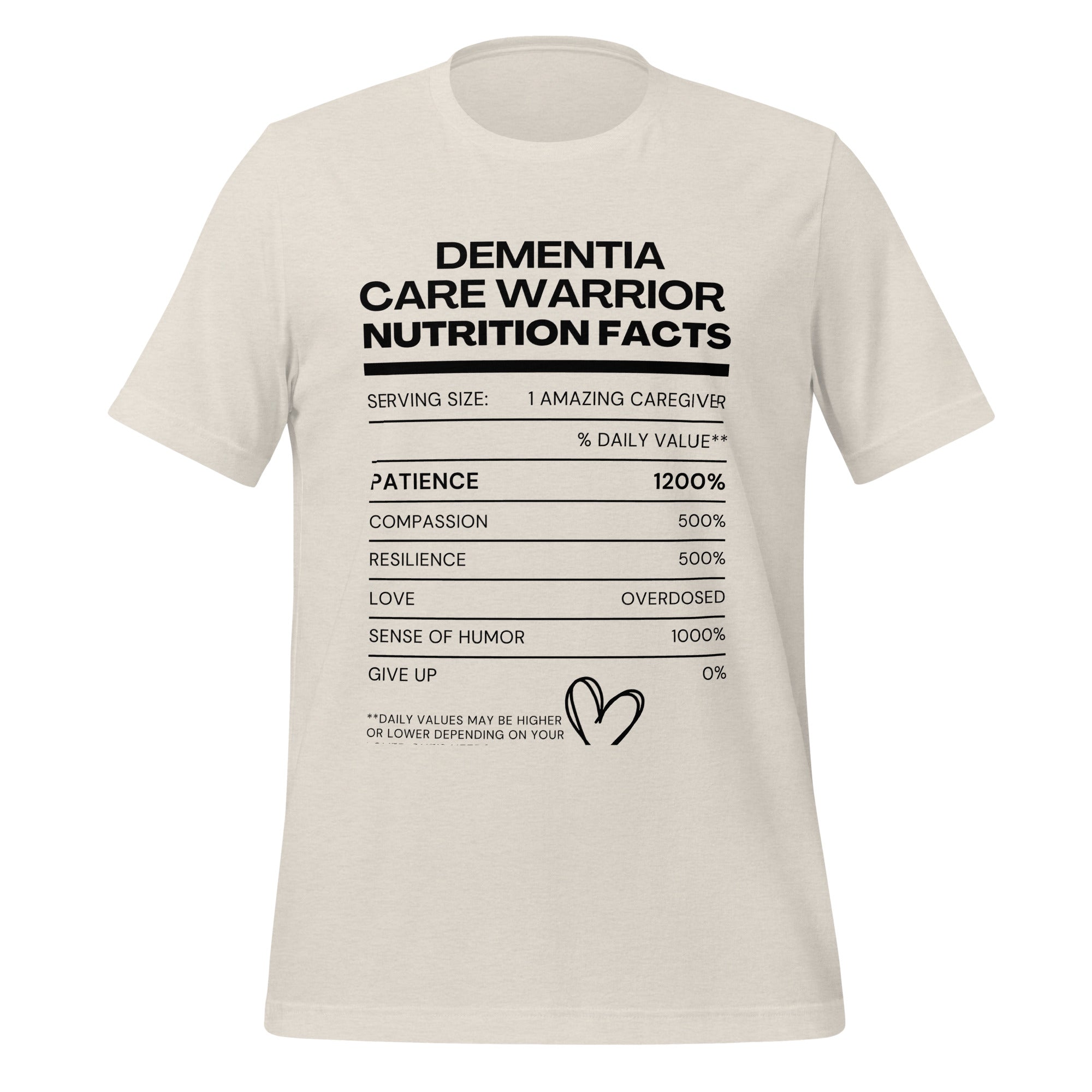 DCW Nutritional Facts Unisex t-shirt